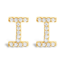 将图片加载到图库查看器，10K White Gold 1/10 Cttw Diamond Initial â€œAâ€ Stud Earring
