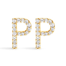 将图片加载到图库查看器，10K White Gold 1/10 Cttw Diamond Initial â€œAâ€ Stud Earring
