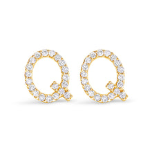 将图片加载到图库查看器，10K White Gold 1/10 Cttw Diamond Initial â€œAâ€ Stud Earring
