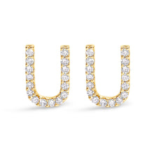 将图片加载到图库查看器，10K White Gold 1/10 Cttw Diamond Initial â€œAâ€ Stud Earring
