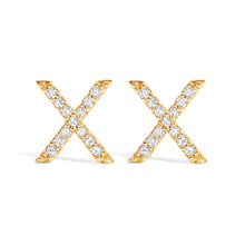 将图片加载到图库查看器，10K White Gold 1/10 Cttw Diamond Initial â€œAâ€ Stud Earring
