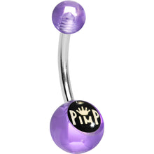 Load image into Gallery viewer, Light Purple Acrylic Pimp King Belly Ring
