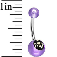 Load image into Gallery viewer, Light Purple Acrylic Pimp King Belly Ring
