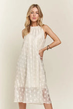 将图片加载到图库查看器，Applique Pearl Detail Grecian Neck Midi Dress For Women, Elegant Grecian Neck Dress with Applique Pearl Detailing for Formal Occasions &amp; Galas
