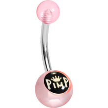 Load image into Gallery viewer, Light Pink Acrylic Pimp King Belly Ring
