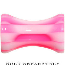 Load image into Gallery viewer, 6G Pink and White Checkerboard Acrylic Saddle Plug
