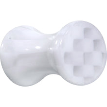 Load image into Gallery viewer, 6G Clear and White Checkerboard Acrylic Saddle Plug

