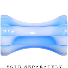 Load image into Gallery viewer, 6G Blue and White Checkerboard Acrylic Saddle Plug
