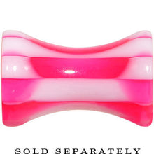 Load image into Gallery viewer, 6G Fuchsia Pink and White Checkerboard Acrylic Saddle Plug
