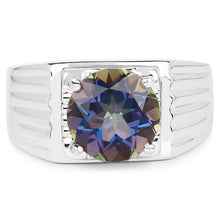 Load image into Gallery viewer, 4.75 Carat Genuine Mystic Topaz .925 Sterling Silver Ring
