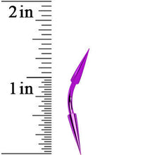 Load image into Gallery viewer, 14G 3/8 Purple Anodized Titanium Curved Barbell
