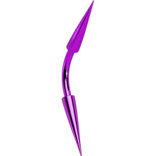 Load image into Gallery viewer, 14G 3/8 Purple Anodized Titanium Curved Barbell
