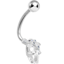 将图片加载到图库查看器，Crystalline Gem Brilliant Cross J-Bar Belly Ring
