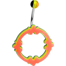 将图片加载到图库查看器，Light Orange Yellow Green Acrylic Multi-Layered Celtic Belly Ring
