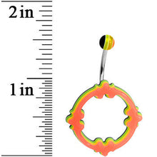将图片加载到图库查看器，Light Orange Yellow Green Acrylic Multi-Layered Celtic Belly Ring
