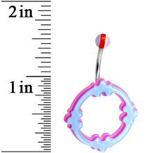 Load image into Gallery viewer, Light Blue Pink Acrylic Multi-Layered Celtic Belly Ring
