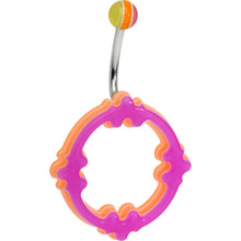 Load image into Gallery viewer, Light Pink Orange Acrylic Multi-Layered Celtic Belly Ring
