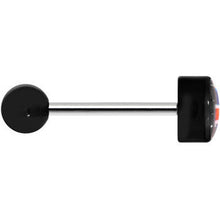 Load image into Gallery viewer, 14G 5/8 Black Acrylic UK British Flag Tongue Ring
