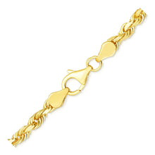 将图片加载到图库查看器，5.0mm 10k Yellow Gold Solid Diamond Cut Rope Chain
