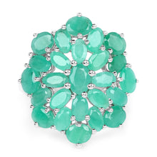 将图片加载到图库查看器，5.88 Carat Genuine Emerald .925 Sterling Silver Ring
