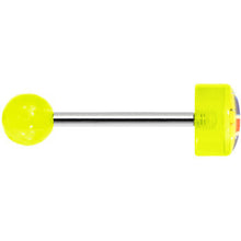 Load image into Gallery viewer, 14G 5/8 Neon Green UK British Flag Tongue Ring

