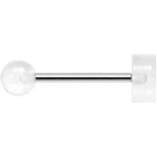将图片加载到图库查看器，14G 5/8 Clear Acrylic Pot Leaf Tongue Ring
