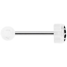 Load image into Gallery viewer, 14G 5/8 Clear Acrylic Behind the 8 Ball Tongue Ring
