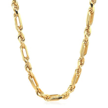 Load image into Gallery viewer, 14k Yellow Gold Figaro Chain Necklace
