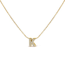 Load image into Gallery viewer, 10K White Gold Diamond Accent "A" Initial Bubble Pendant Necklace
