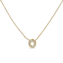 Load image into Gallery viewer, 10K White Gold Diamond Accent "A" Initial Bubble Pendant Necklace
