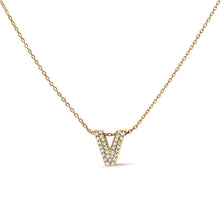 Load image into Gallery viewer, 10K White Gold Diamond Accent "A" Initial Bubble Pendant Necklace
