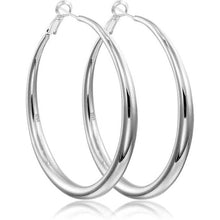 将图片加载到图库查看器，925 Sterling Silver 50mm Hoop Earrings
