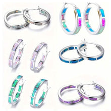 Load image into Gallery viewer, 925 Sterling Silver Circular Hoop Earrings
