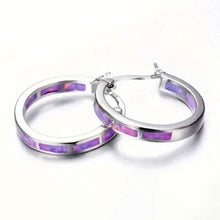 Load image into Gallery viewer, 925 Sterling Silver Circular Hoop Earrings
