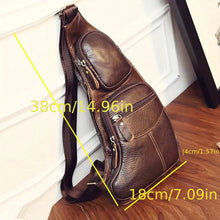 将图片加载到图库查看器，Genuine Leather Crossbody Sling Bag (Unisex)
