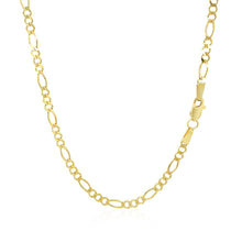 将图片加载到图库查看器，2.8mm 14k Yellow Gold Solid Figaro Chain
