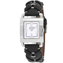 将图片加载到图库查看器，Coach Women's Black Leather Silver Quartz
