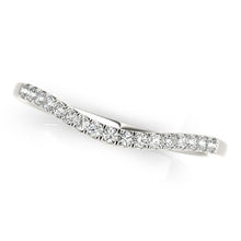 Load image into Gallery viewer, 14k White Gold Soft Curved Diamond Wedding Band (1/8 cttw)
