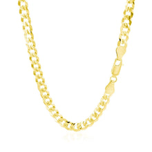 将图片加载到图库查看器，5.7mm 14k Yellow Gold Solid Curb Chain
