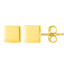 Load image into Gallery viewer, 14k Yellow Gold Polished Cube Post Earrings
