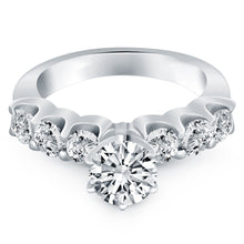 将图片加载到图库查看器，14k White Gold Shared Prong Diamond Engagement Ring
