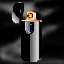 Load image into Gallery viewer, Touch Electric lighters Plasma Lighters Dual arc Lighter USB lighters Flameless Rechargeable Lighter Windproof Lighter Electric lighters for Camping,Starter, Hunting, Backpacking, Hiking Gadget For Men
