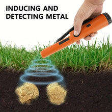 Load image into Gallery viewer, 360° Pinpointer Metal Detector with LED, Vibration &amp; Holster (Orange)
