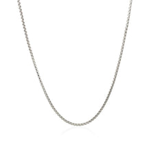 Load image into Gallery viewer, Sterling Silver Rhodium Plated Round Box Chain 1.3mm
