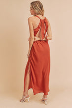 Load image into Gallery viewer, Ruched Side Slit Cutout Back Maxi Cami Dress For Women–Sexy, Elegant, Alluring &amp; Perfect for Formal Occasions
