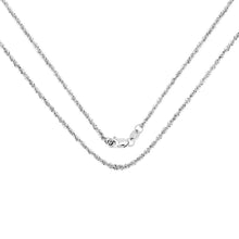 Load image into Gallery viewer, 14K White Gold 18inch 1.5mm Lite Rope Chain with Lobster Clasp
