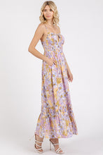 Load image into Gallery viewer, Floral Smocked Back Ruffled Hem Maxi Cami Dress For Summer – Boho Chic, Trendy, Fluttering, Feminine &amp; Effortlessly Stylish

