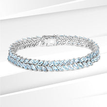 Load image into Gallery viewer, 15.04 Carat Genuine Blue Topaz .925 Sterling Silver Bracelet
