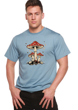 Load image into Gallery viewer, Boho Retro Hippie Mushrooms Natural Unisex Bamboo/Cotton Graphic T-Shirt
