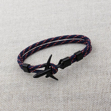 Load image into Gallery viewer, Modern Fashion Airplane Anchor Bracelets Men Charm Rope Chain Paracord Bracelet Women Male Air Force Style Wrap Metal Sport Hook Gift

